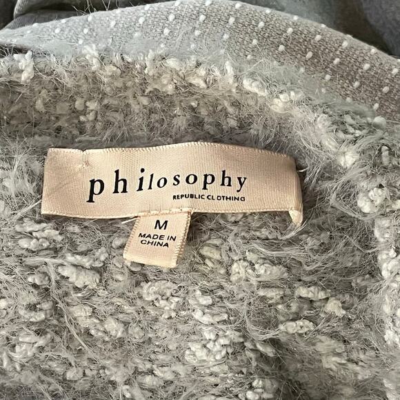 Anthropologie Philosophy by Republic Clothing Bouclé Fuzzy Sweater Size M cozy - Picture 5 of 6